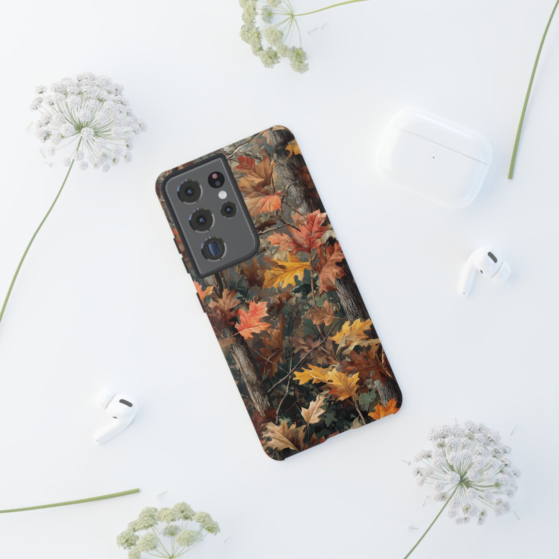 Autumn Forest Camouflage Orange Brown Leaves
