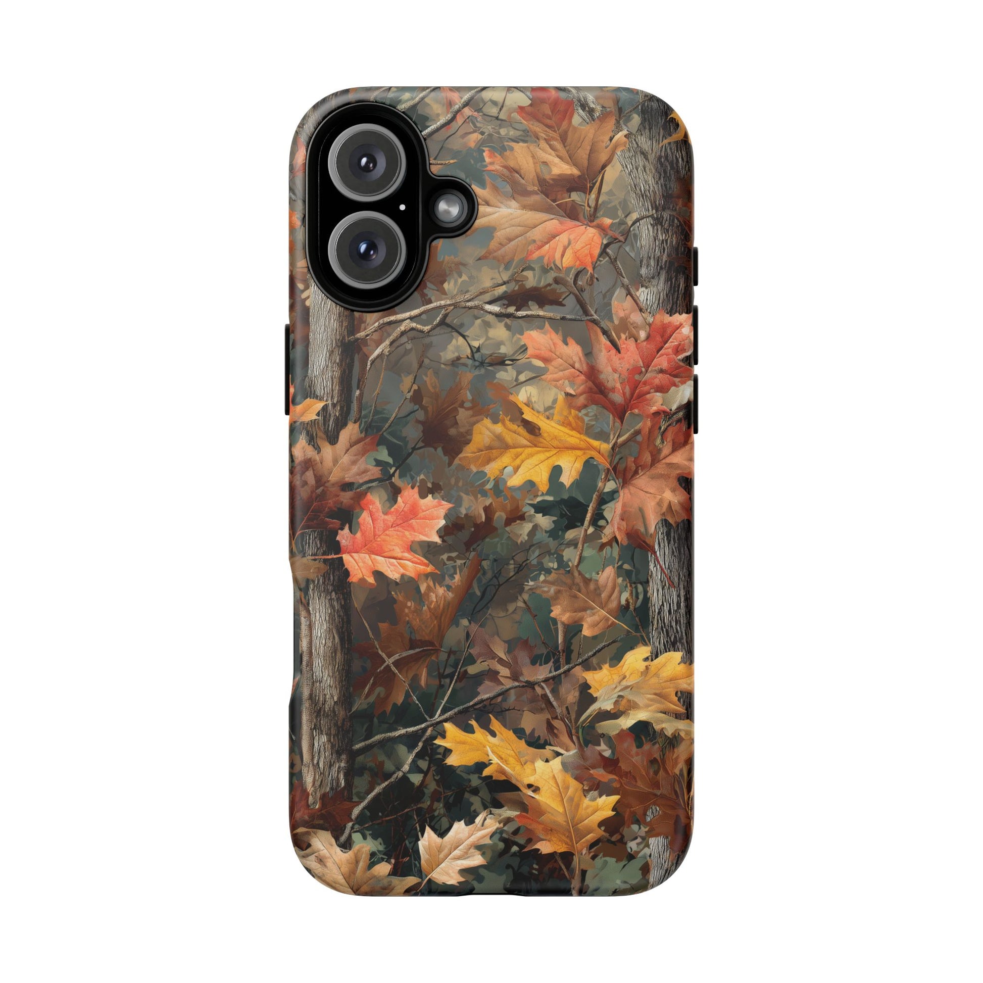 Autumn Forest Camouflage Orange Brown Leaves