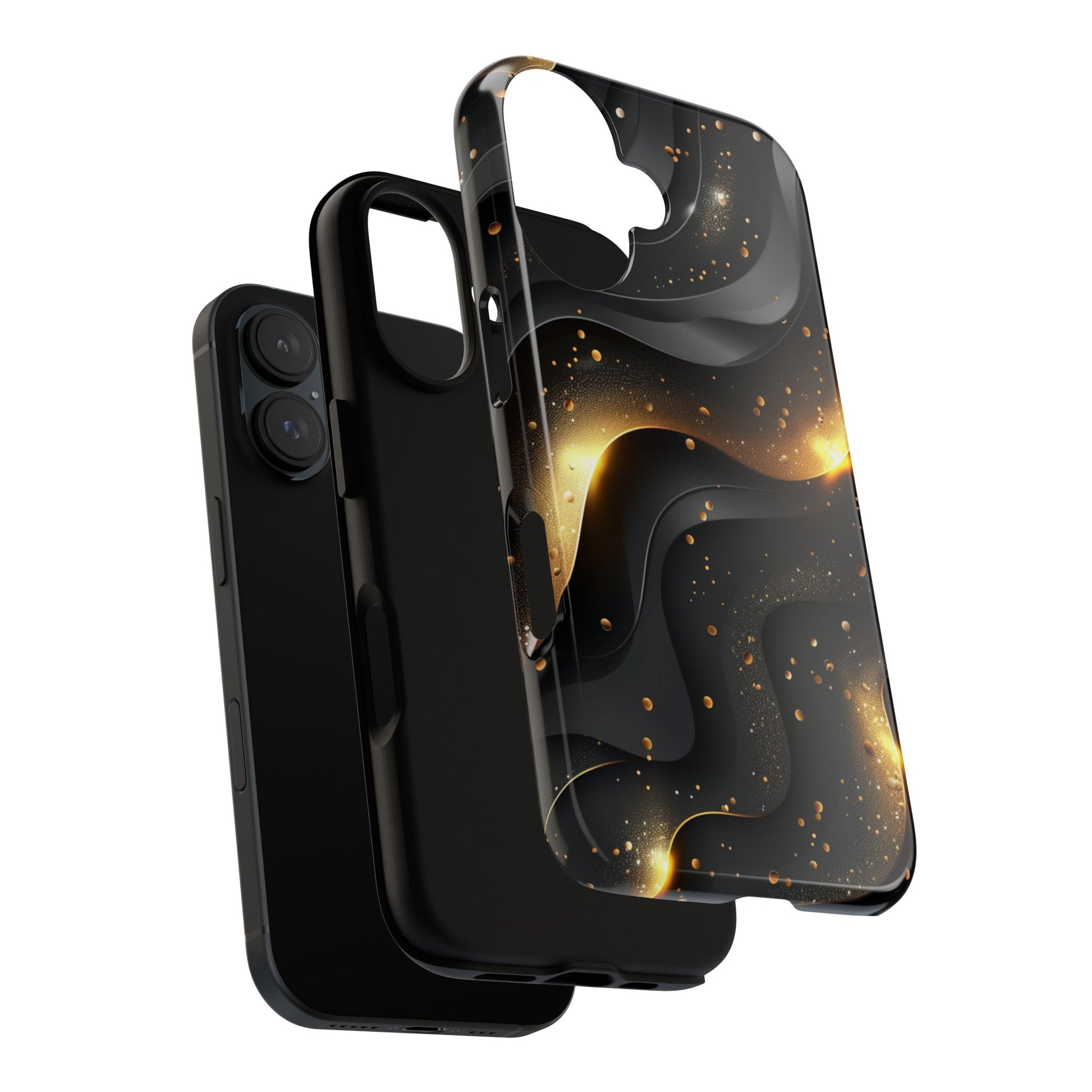 Black Gold Minimalist Waves Cover Phone Case