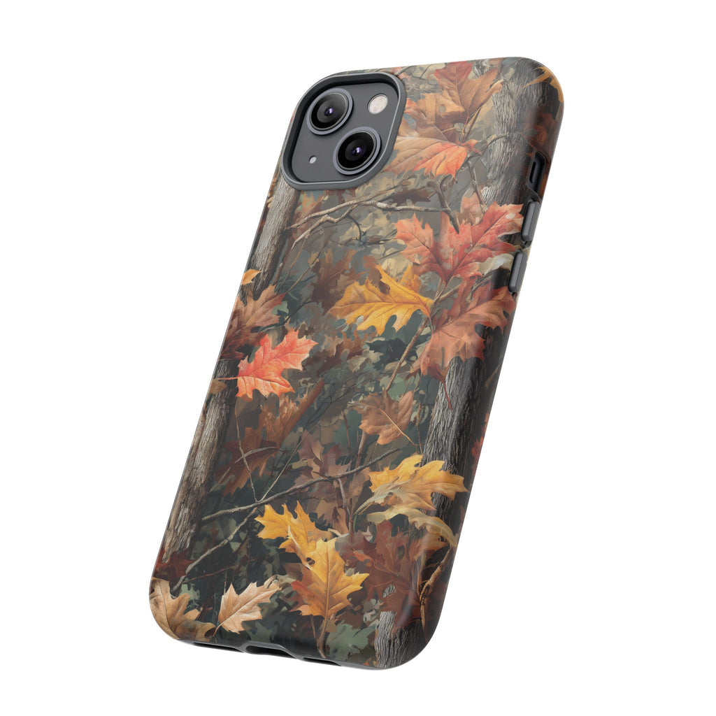 Autumn Forest Camouflage Orange Brown Leaves