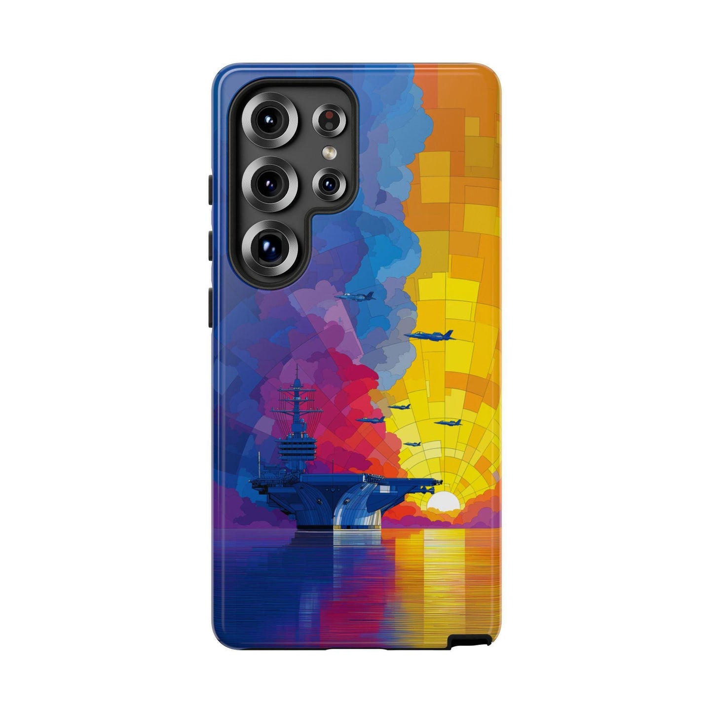Aircraft Carrier Vector Sunset Military Jets