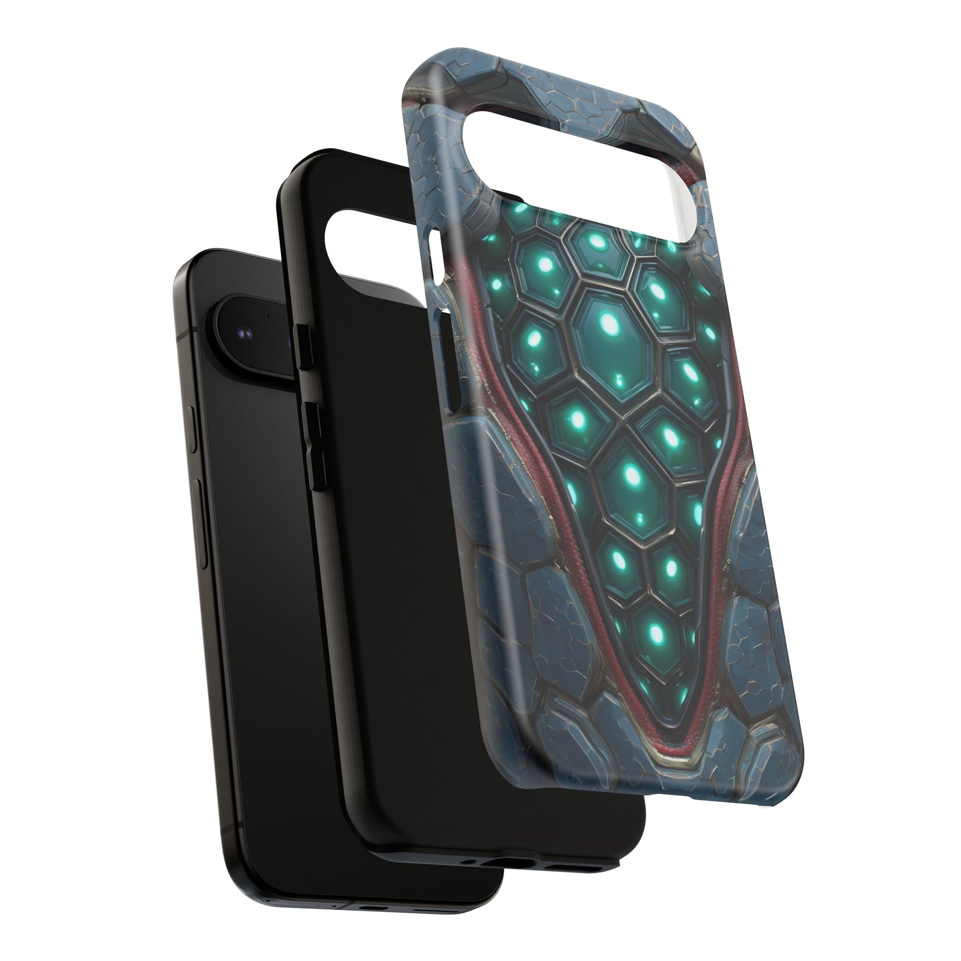 Alien Tech Hex Teal Gray Armor