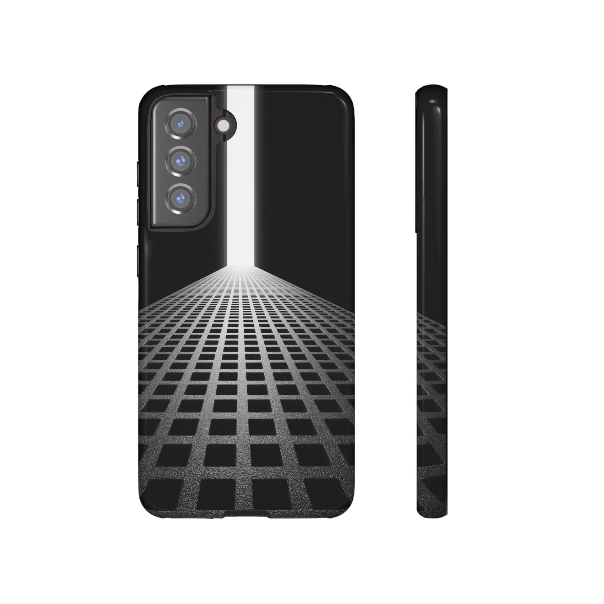 Black Gray Minimalist Grid Surreal Building Pathway