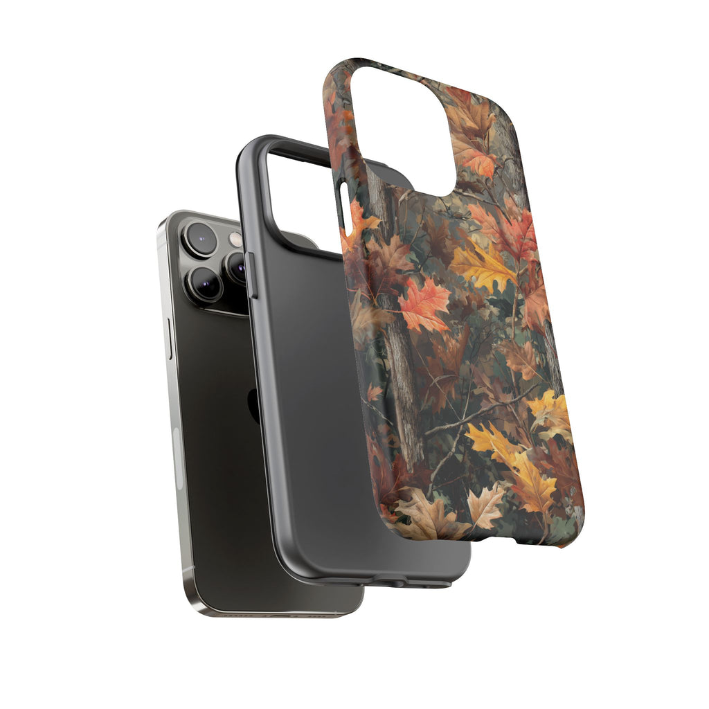Autumn Forest Camouflage Orange Brown Leaves