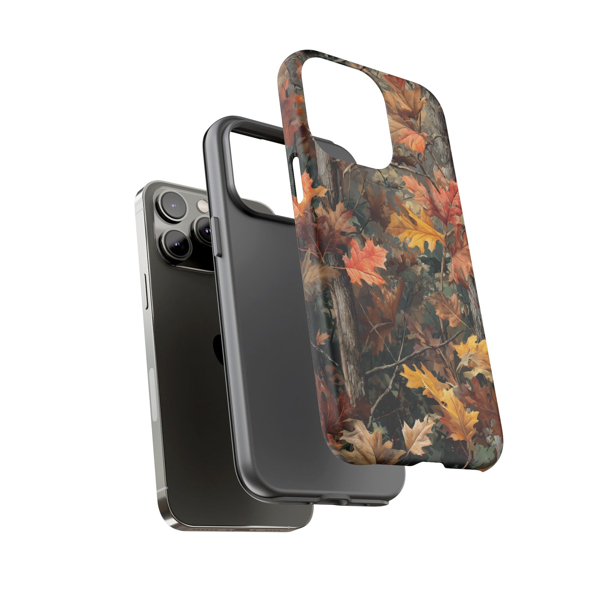 Autumn Forest Camouflage Orange Brown Leaves