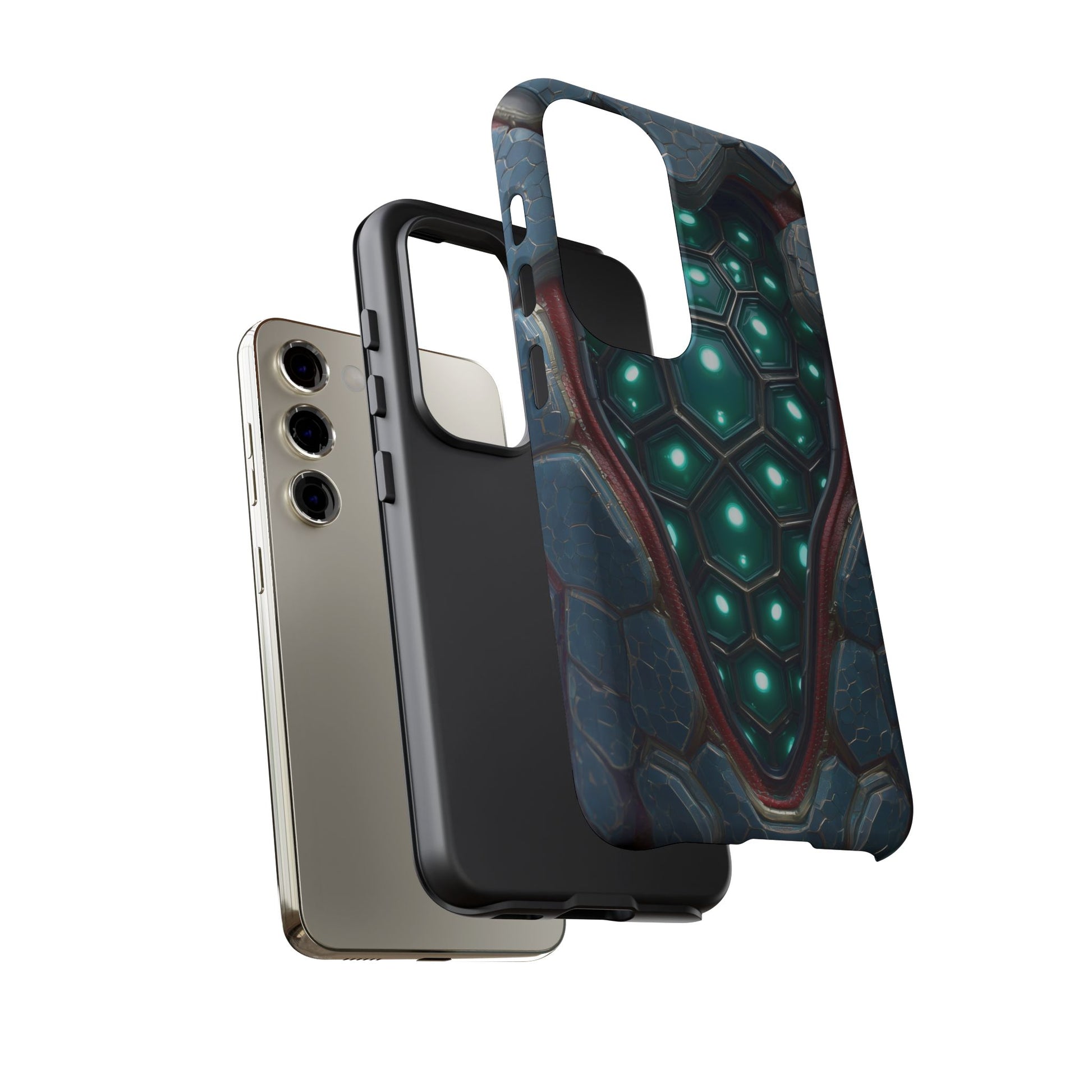 Alien Tech Hex Teal Gray Armor