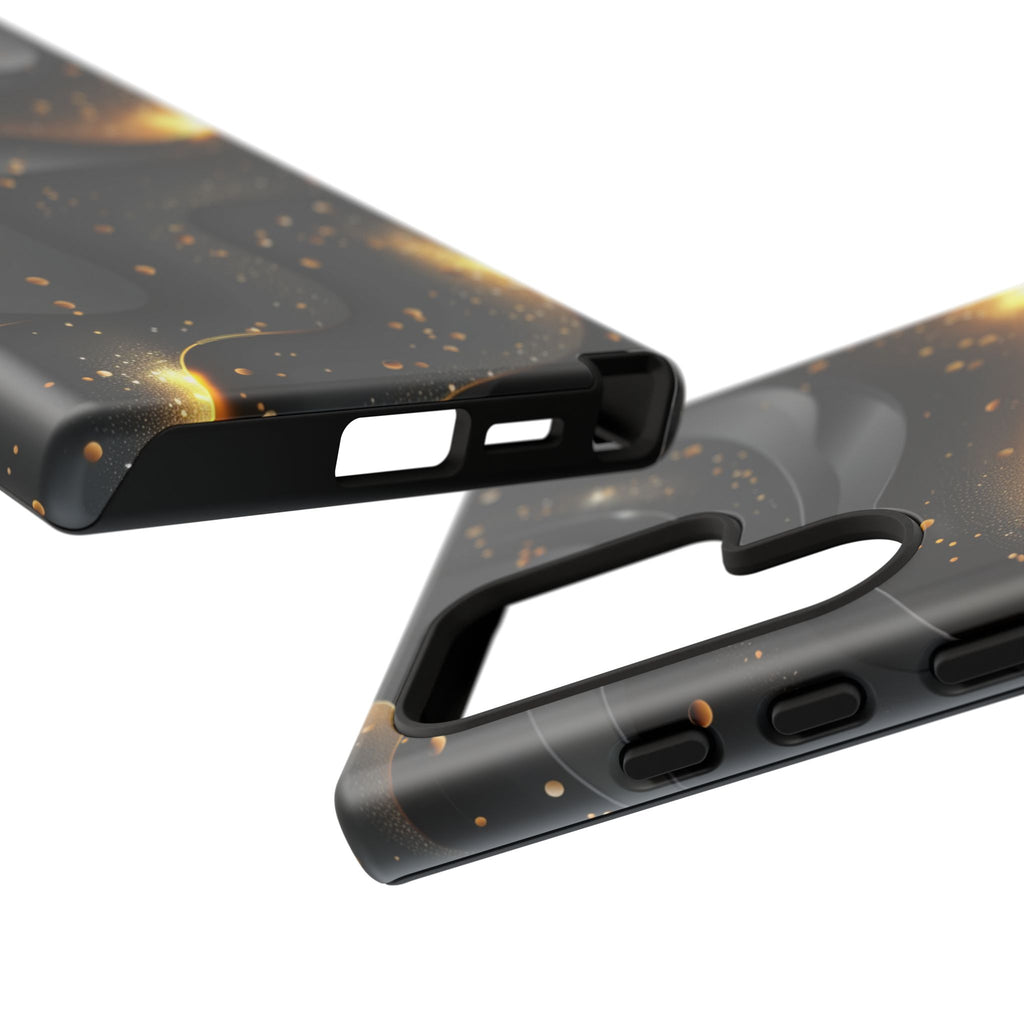 Black Gold Minimalist Waves Cover Phone Case