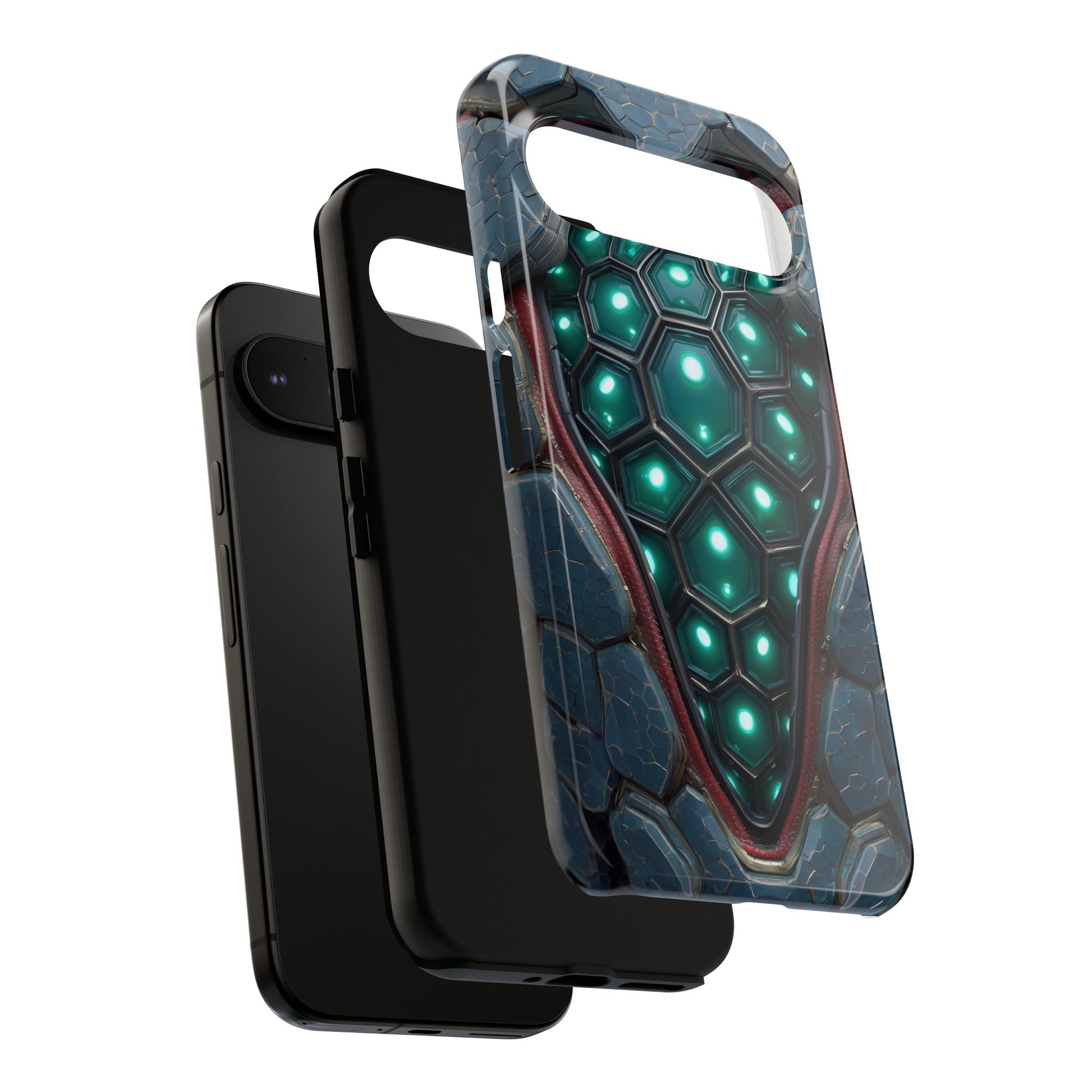 Alien Tech Hex Teal Gray Armor