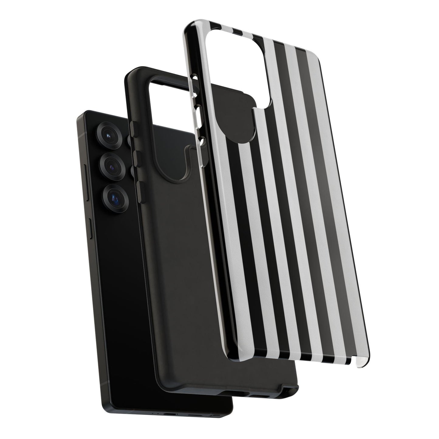 Black White Vertical Stripes