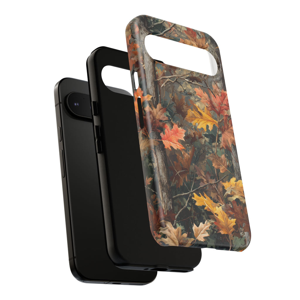 Autumn Forest Camouflage Orange Brown Leaves