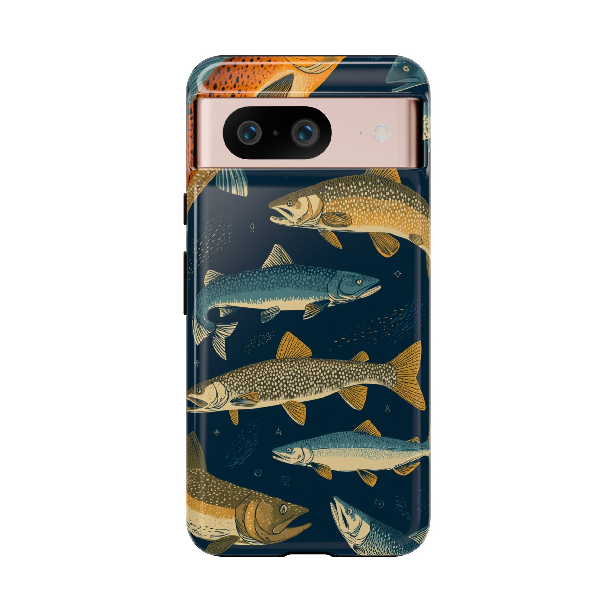 Abstract Fish Salmon Fishing Pattern