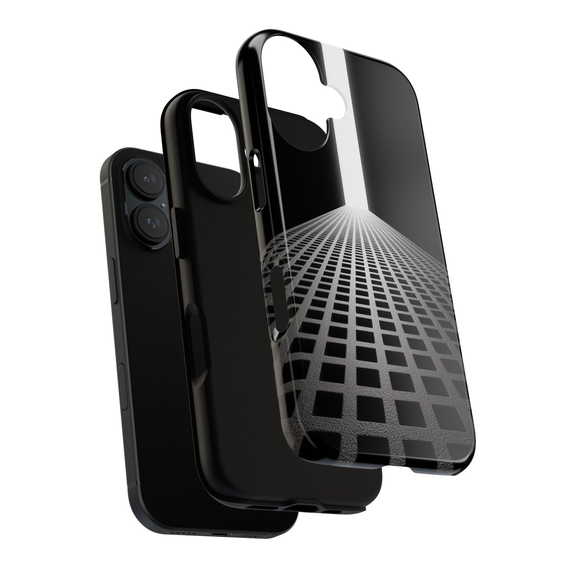 Black Gray Minimalist Grid Surreal Building Pathway