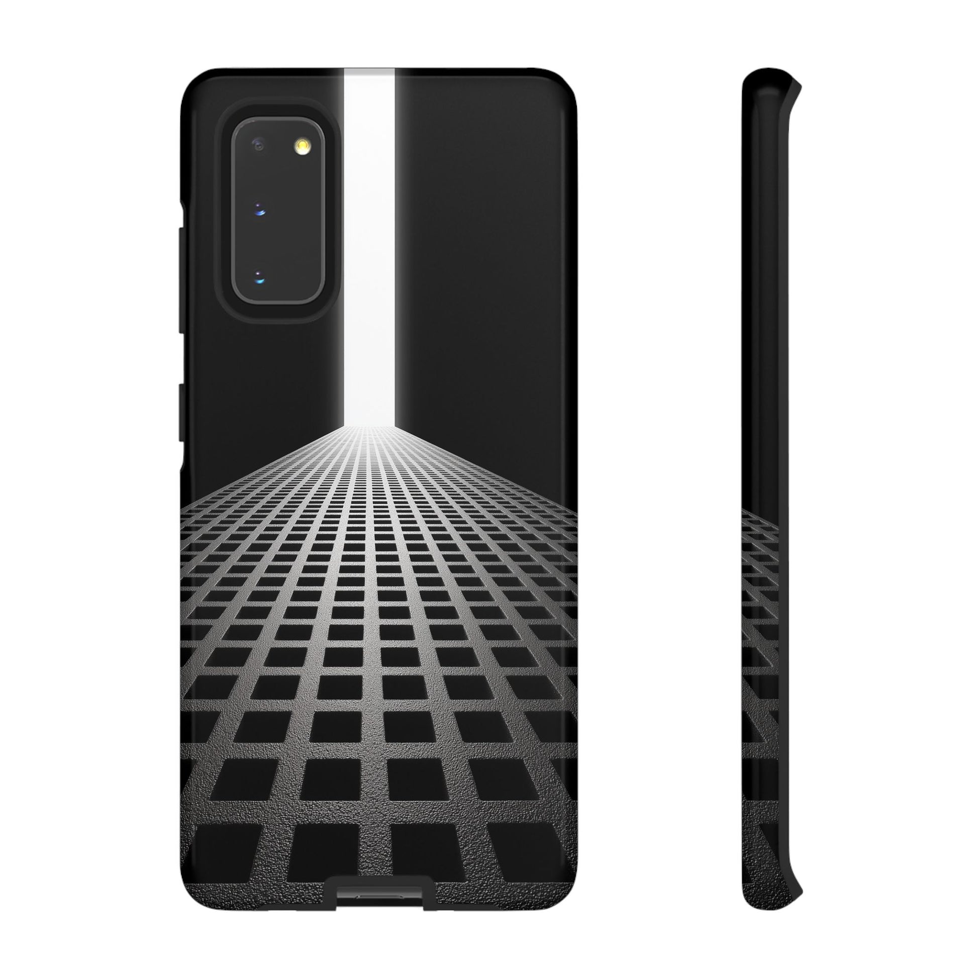 Black Gray Minimalist Grid Surreal Building Pathway