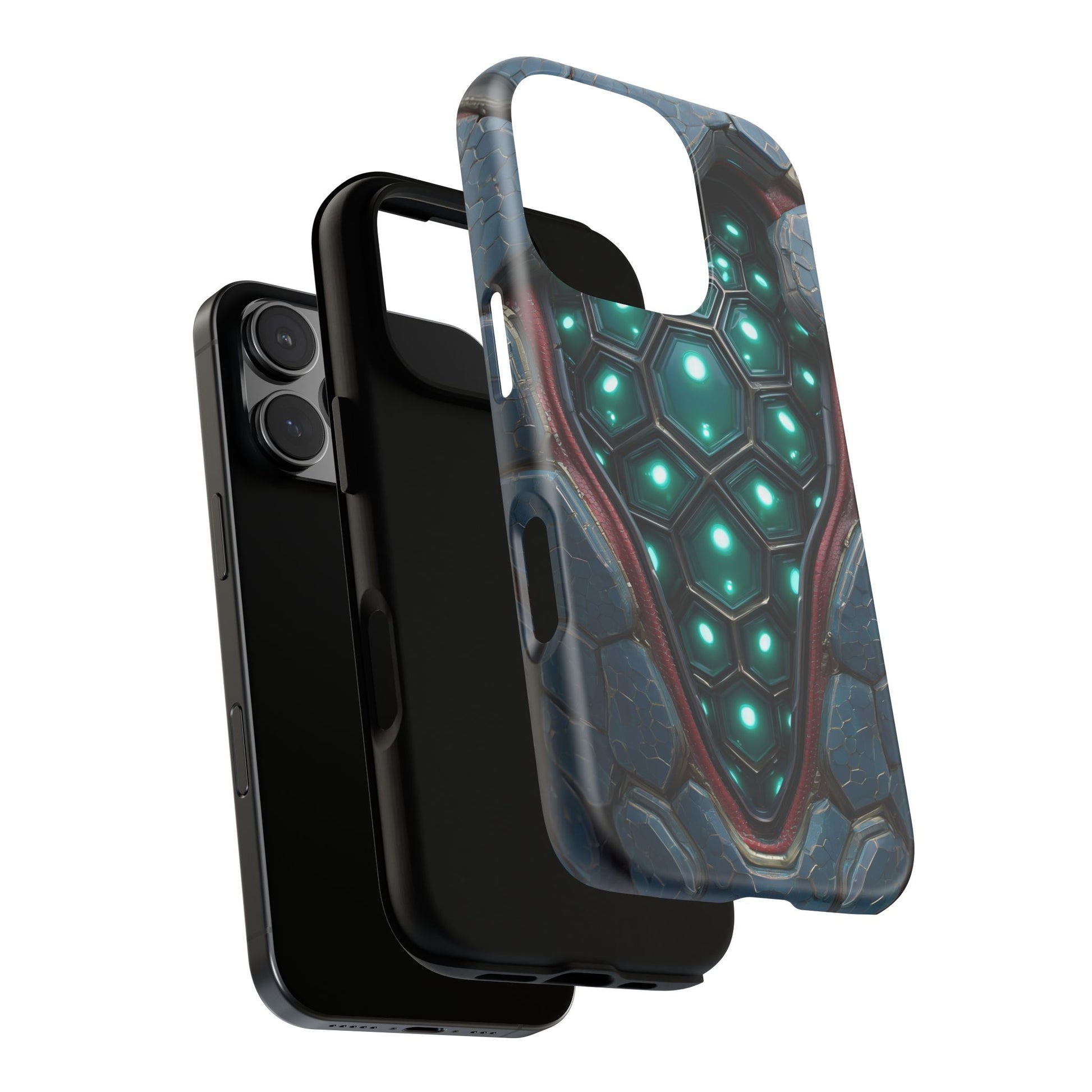 Alien Tech Hex Teal Gray Armor