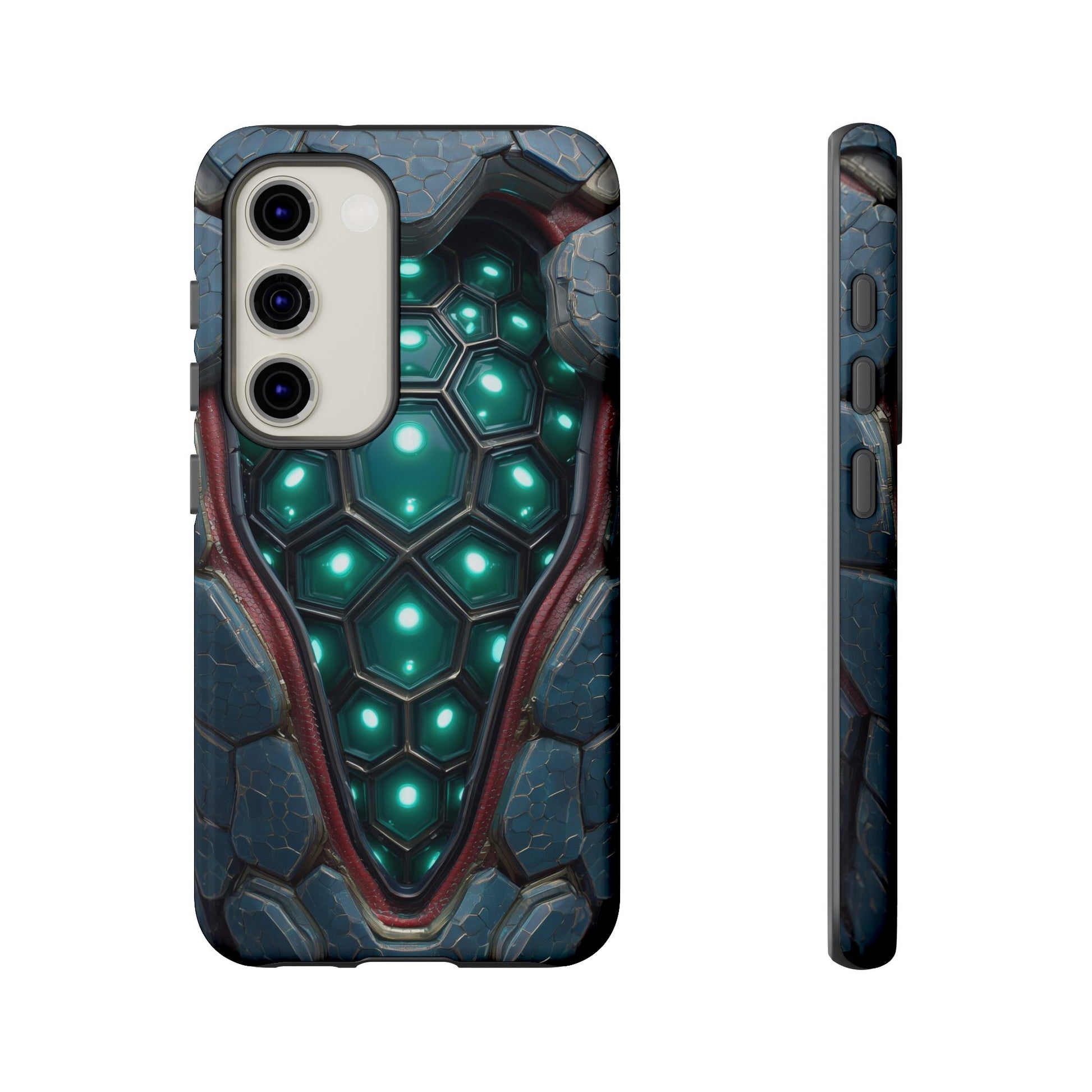 Alien Tech Hex Teal Gray Armor