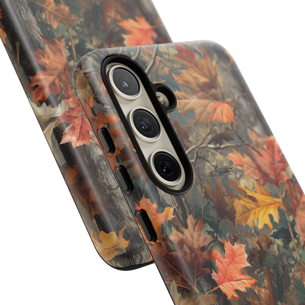 Autumn Forest Camouflage Orange Brown Leaves