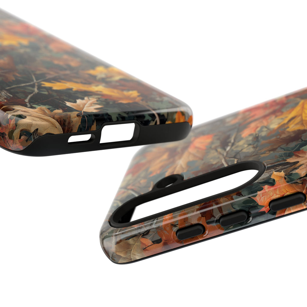 Autumn Forest Camouflage Orange Brown Leaves