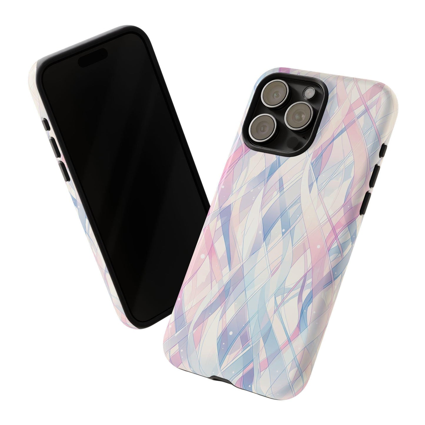 Pastel Waves Purple Pink Abstract