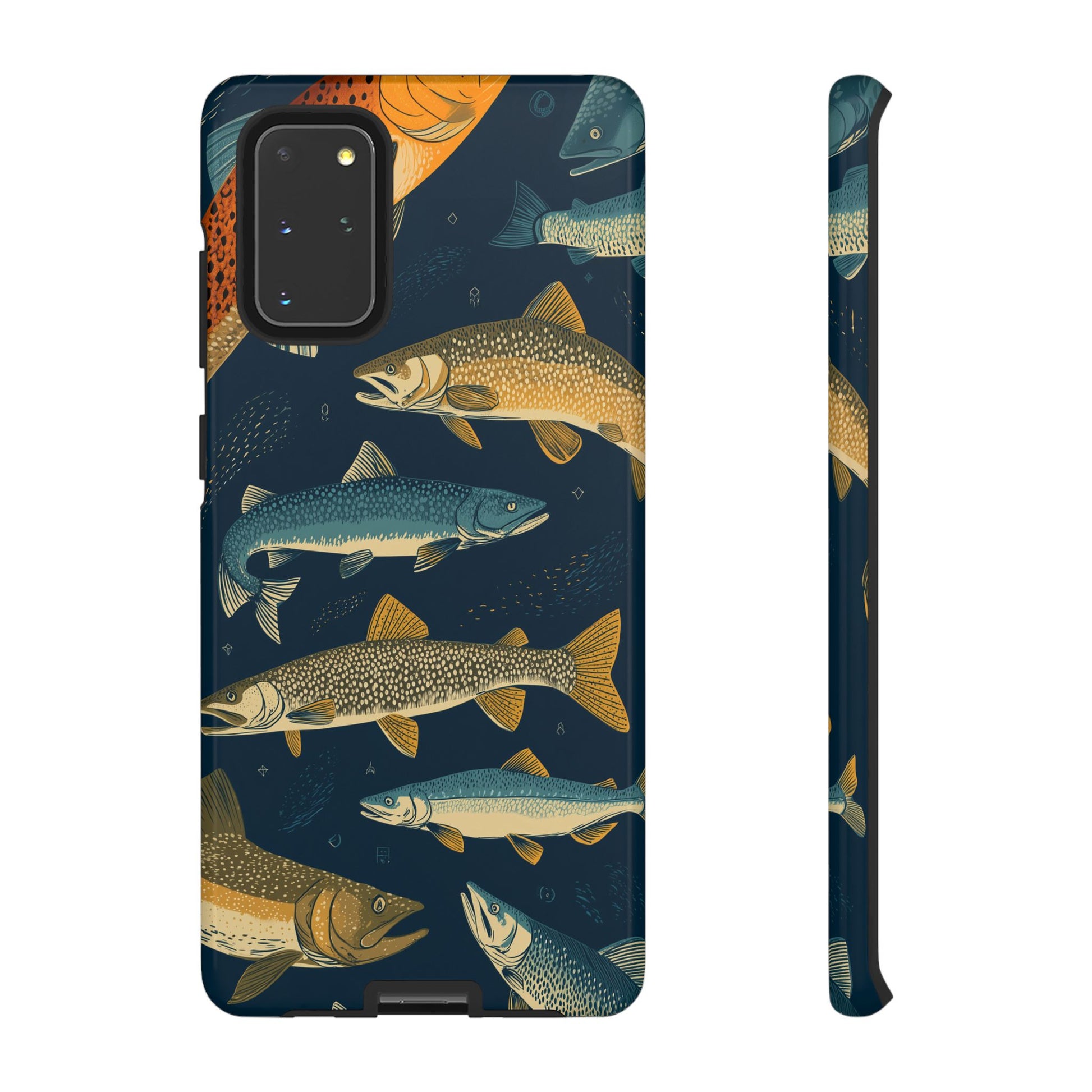 Abstract Fish Salmon Fishing Pattern