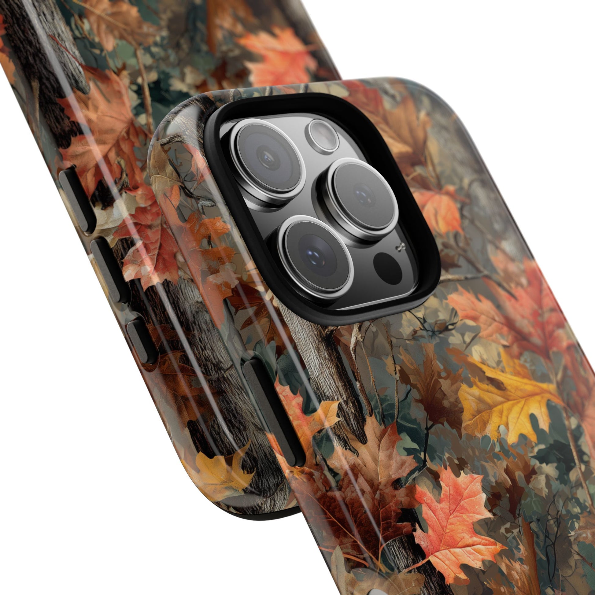 Autumn Forest Camouflage Orange Brown Leaves