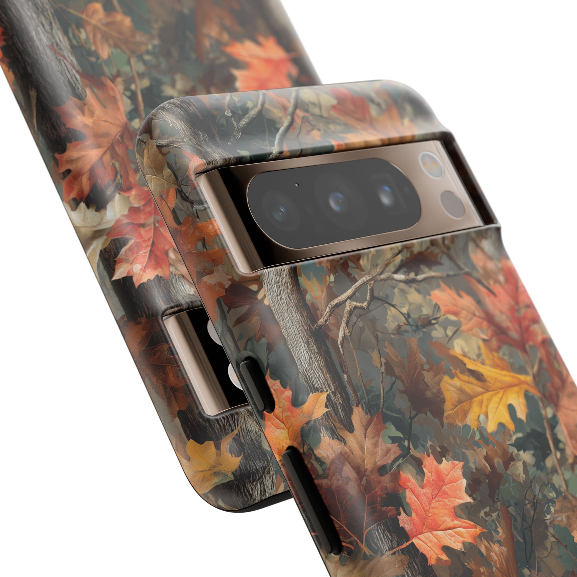 Autumn Forest Camouflage Orange Brown Leaves