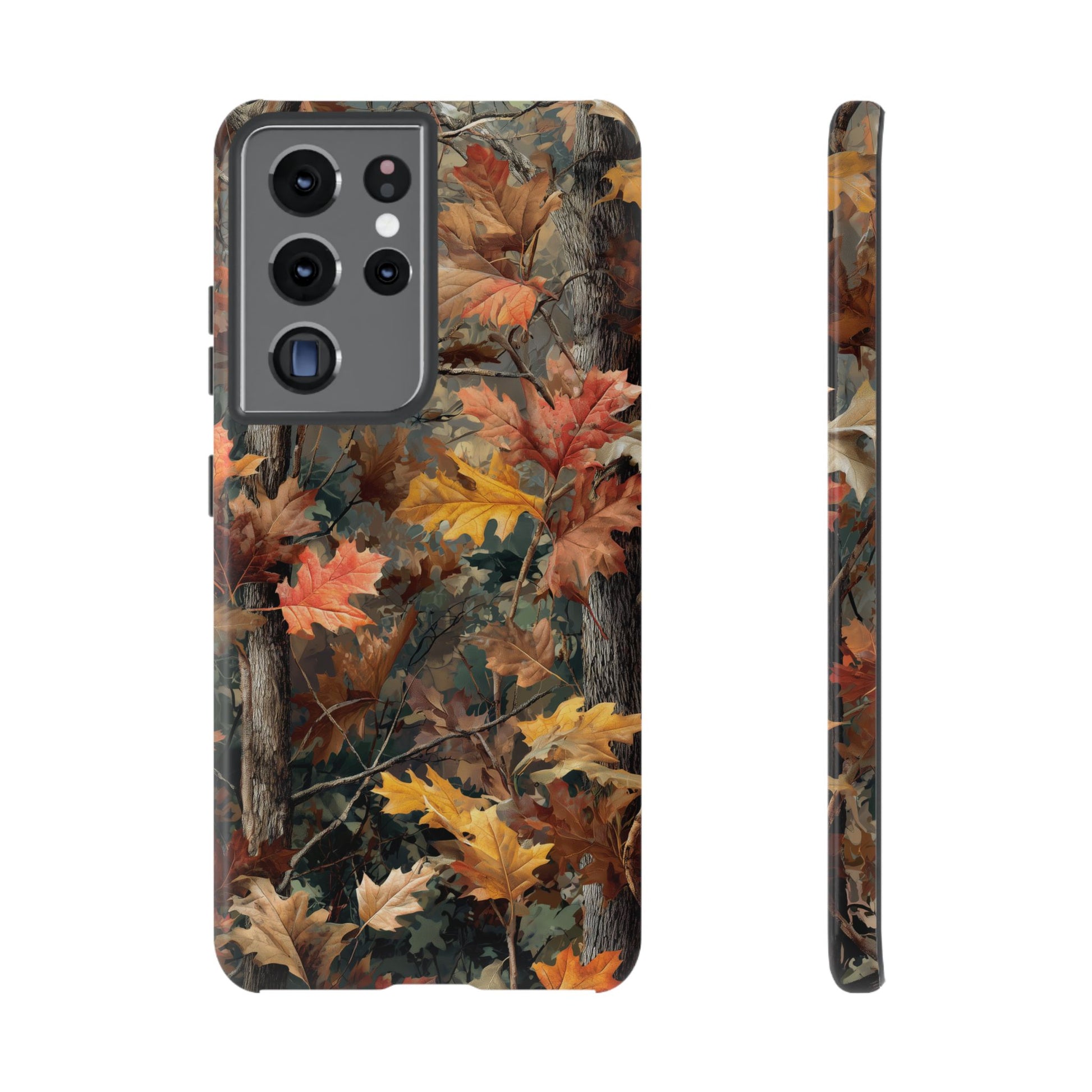 Autumn Forest Camouflage Orange Brown Leaves