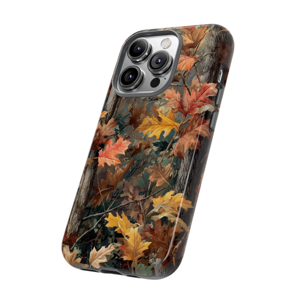 Autumn Forest Camouflage Orange Brown Leaves