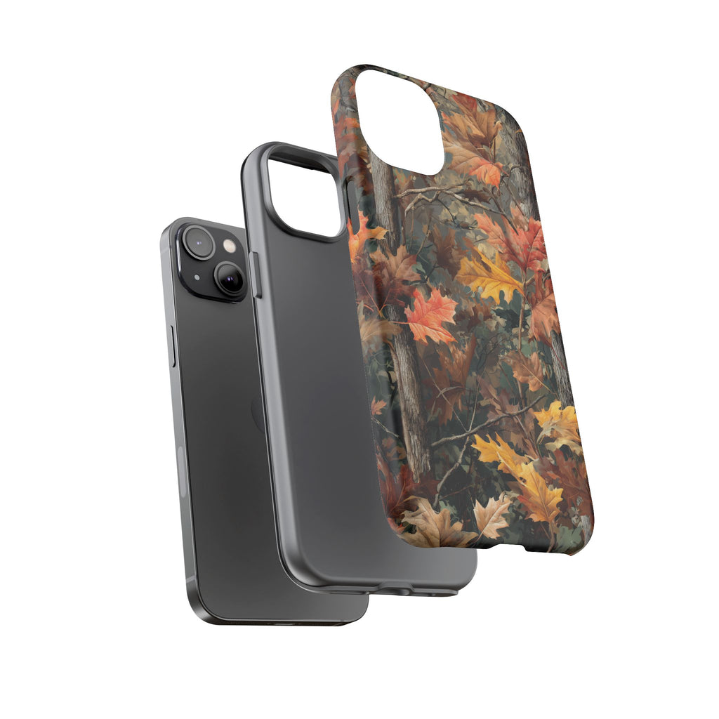 Autumn Forest Camouflage Orange Brown Leaves