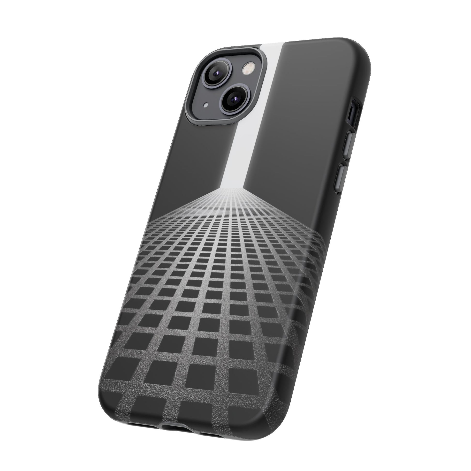 Black Gray Minimalist Grid Surreal Building Pathway