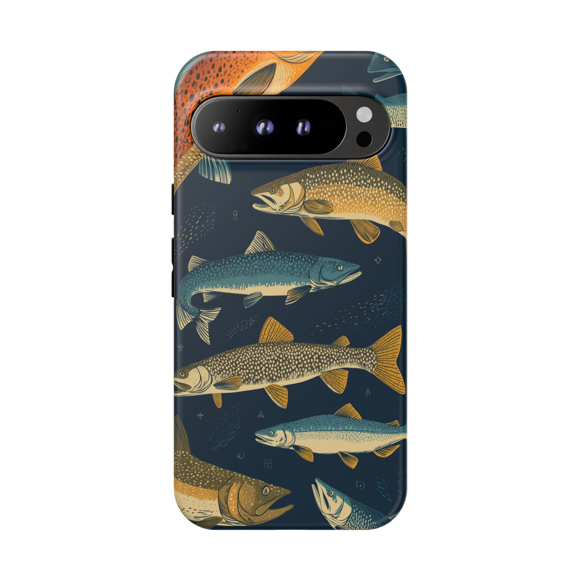Abstract Fish Salmon Fishing Pattern
