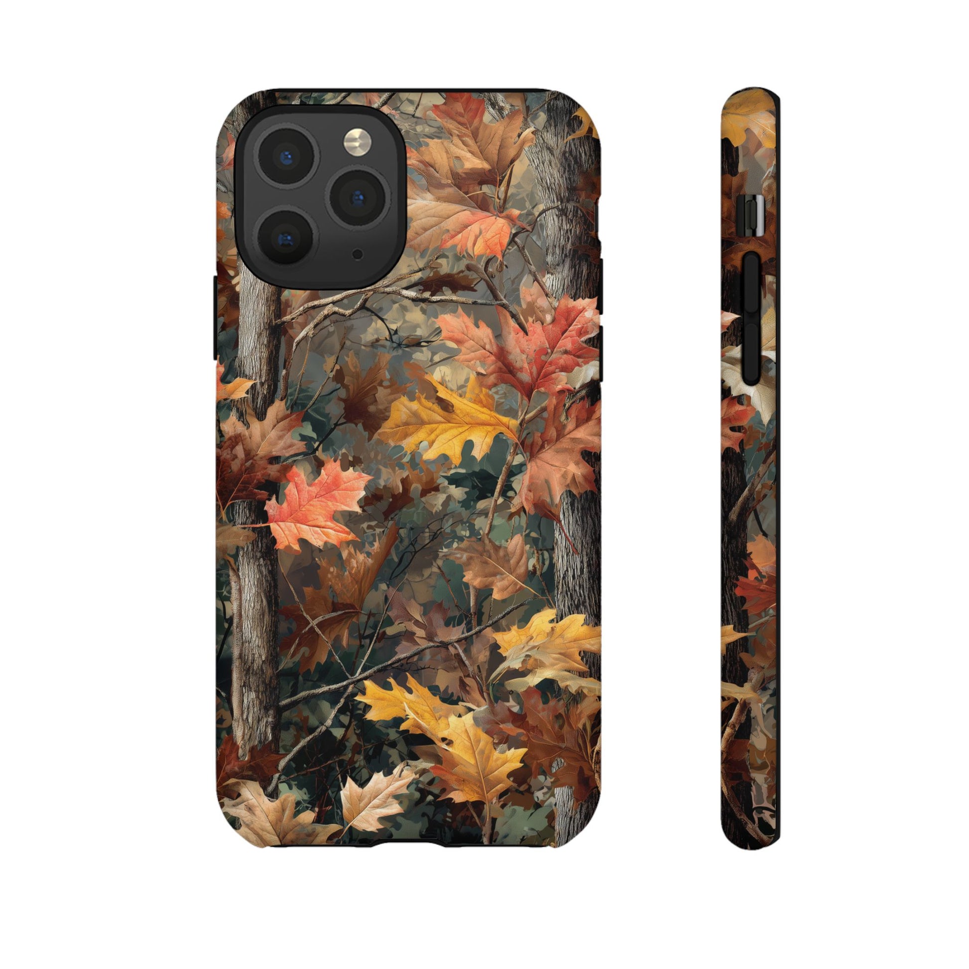 Autumn Forest Camouflage Orange Brown Leaves