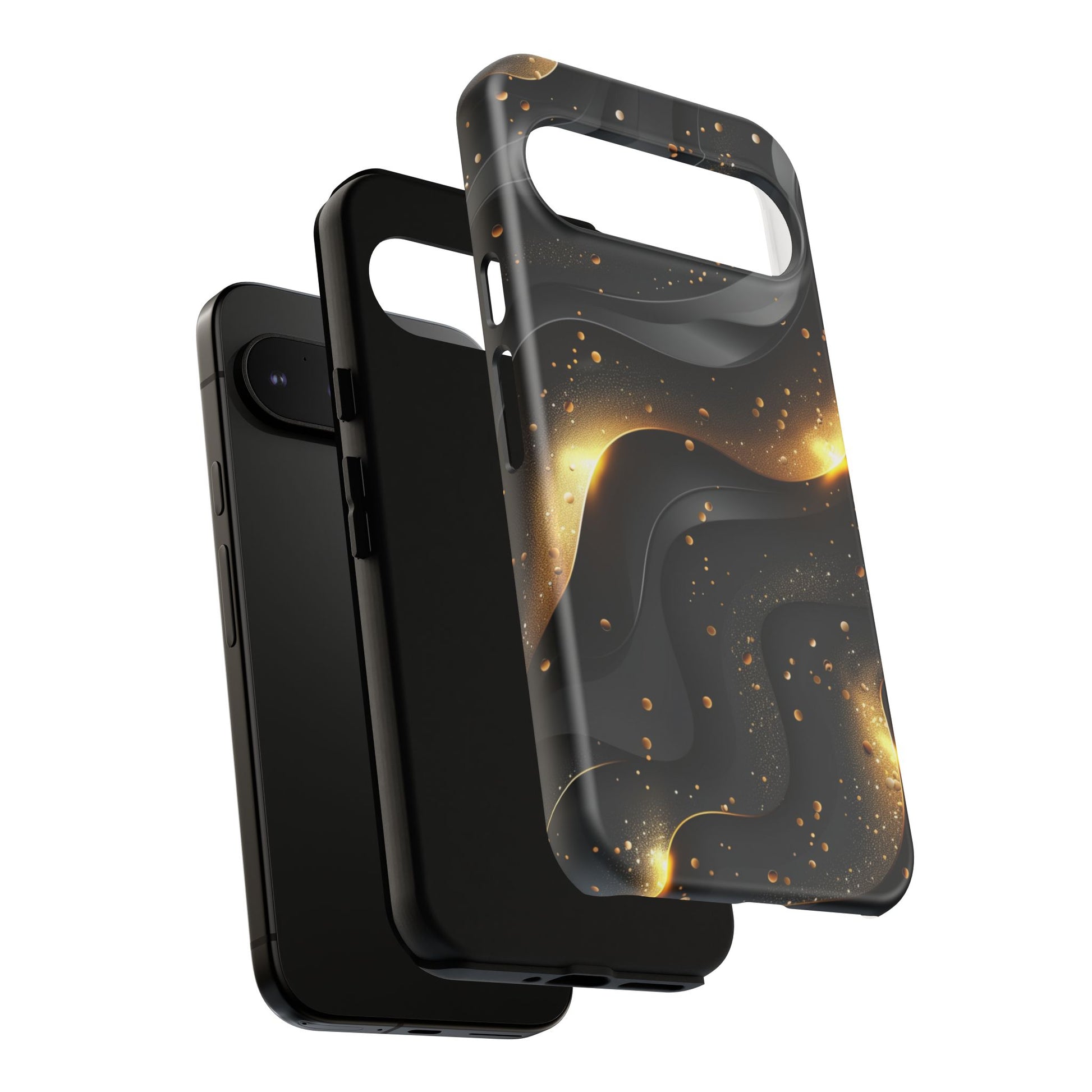 Black Gold Minimalist Waves Cover Phone Case