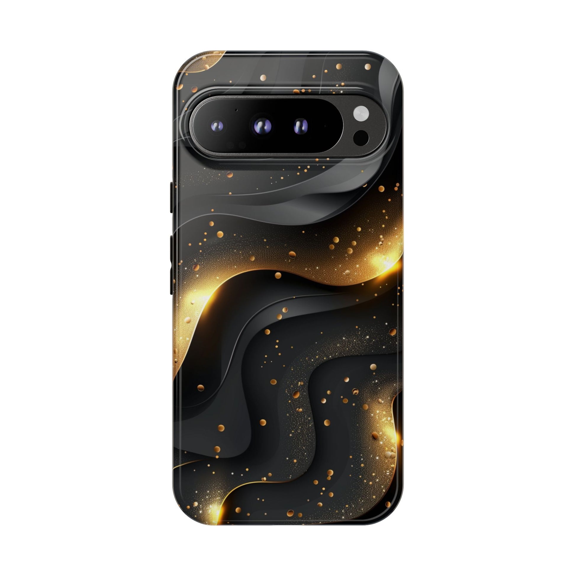 Black Gold Minimalist Waves Cover Phone Case