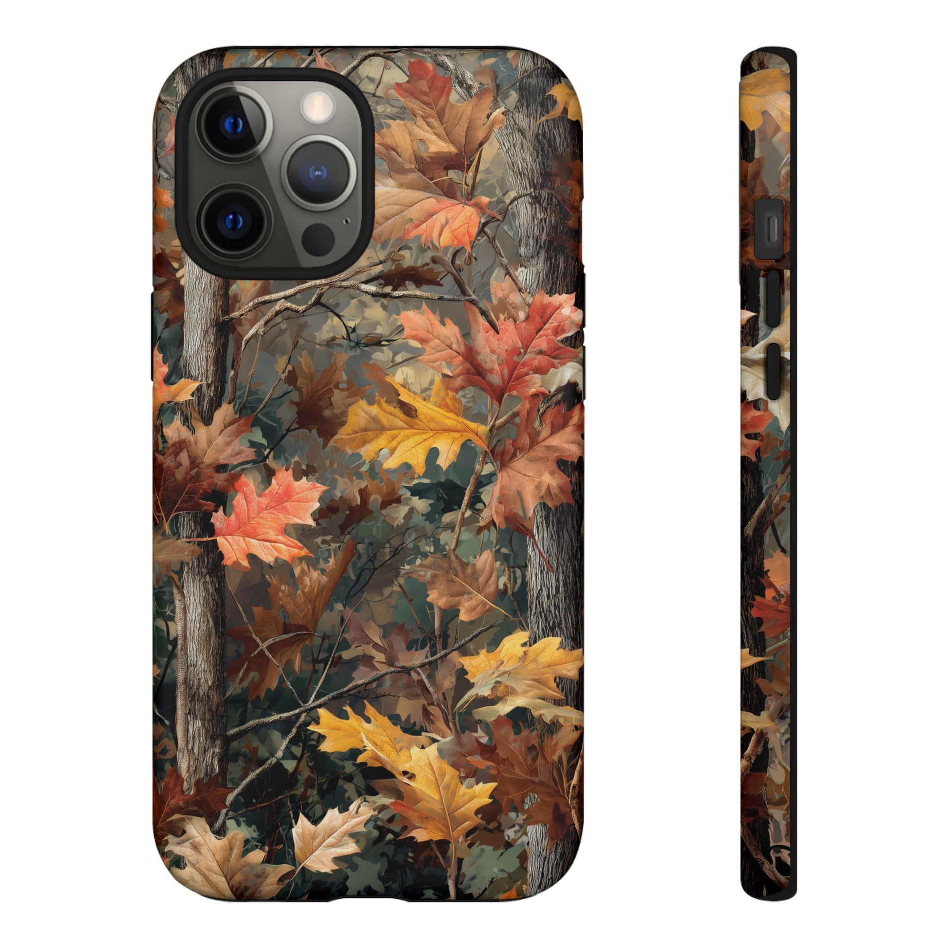 Autumn Forest Camouflage Orange Brown Leaves