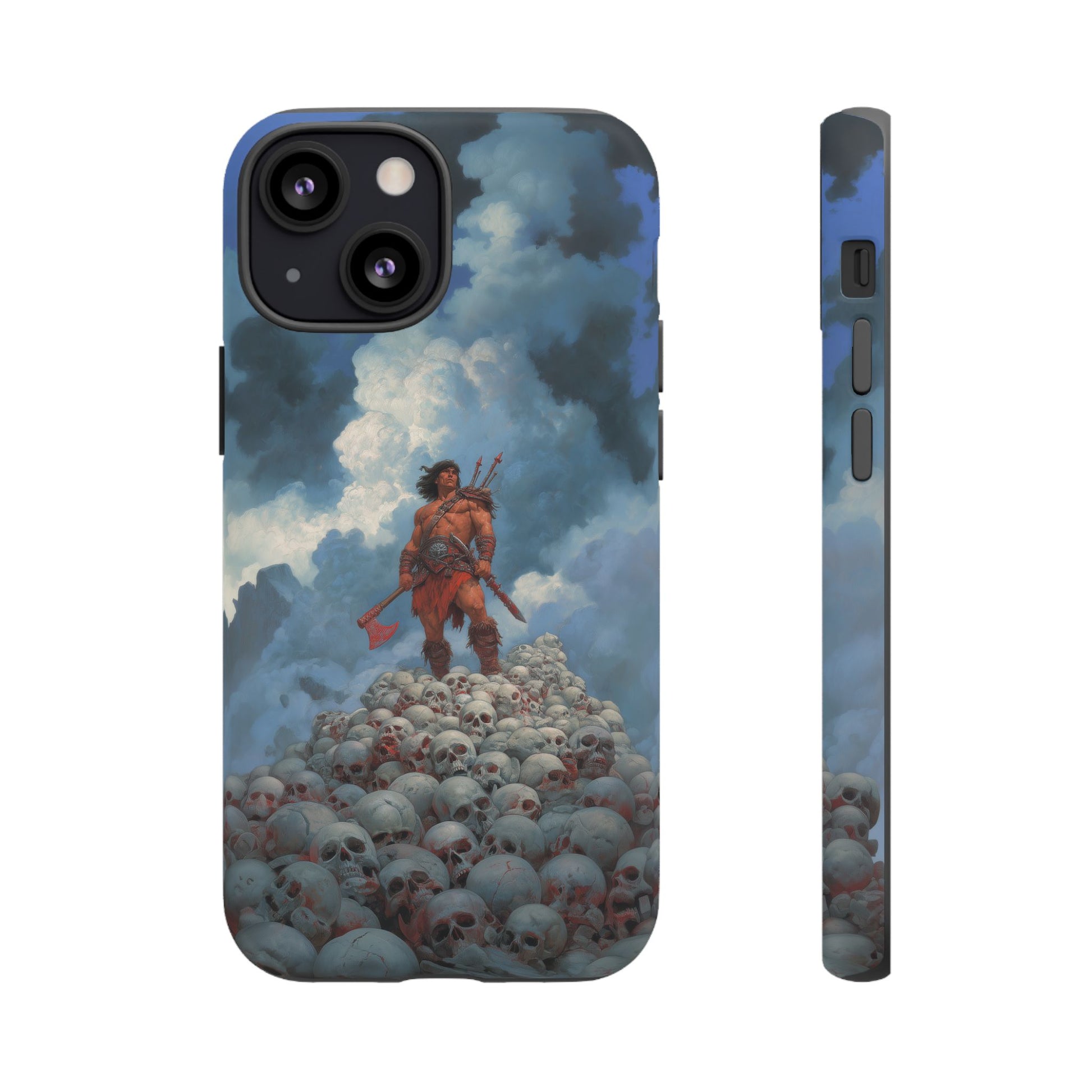 Barbarian Warrior Mountain of Skulls