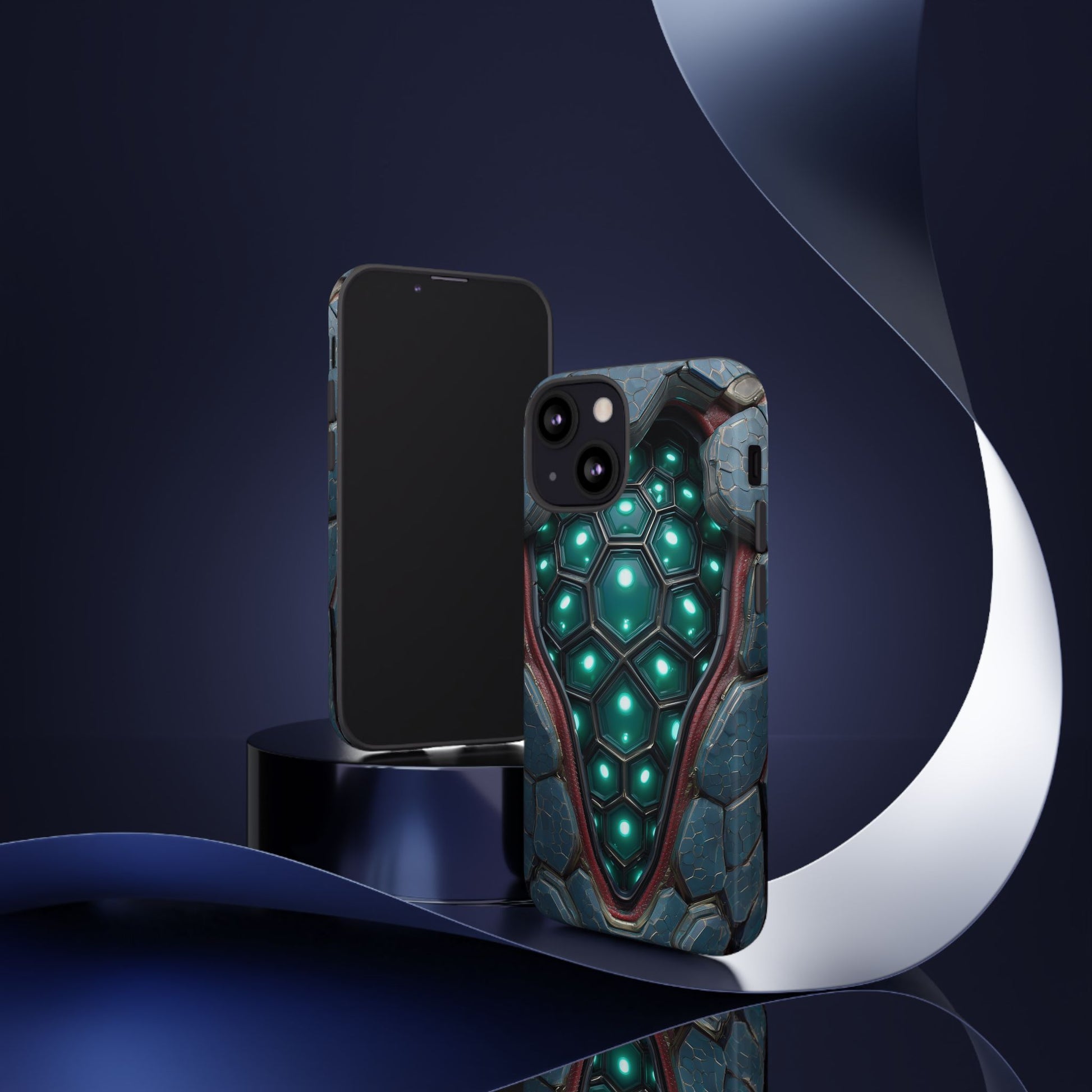 Alien Tech Hex Teal Gray Armor