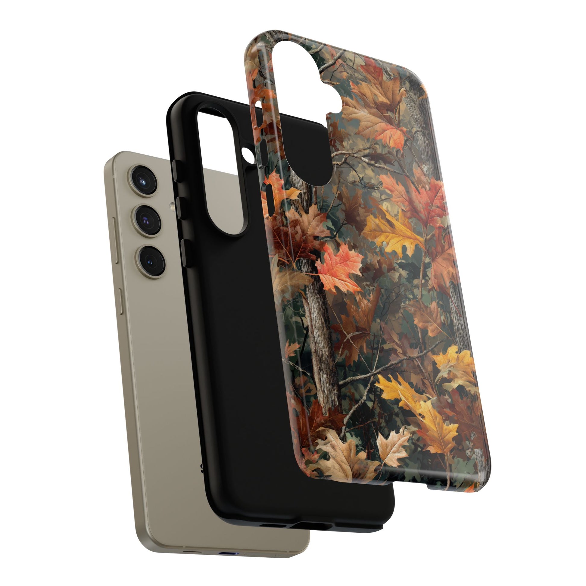 Autumn Forest Camouflage Orange Brown Leaves