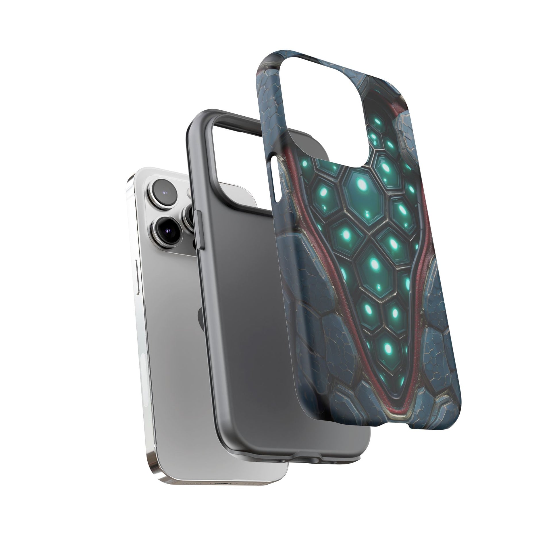 Alien Tech Hex Teal Gray Armor