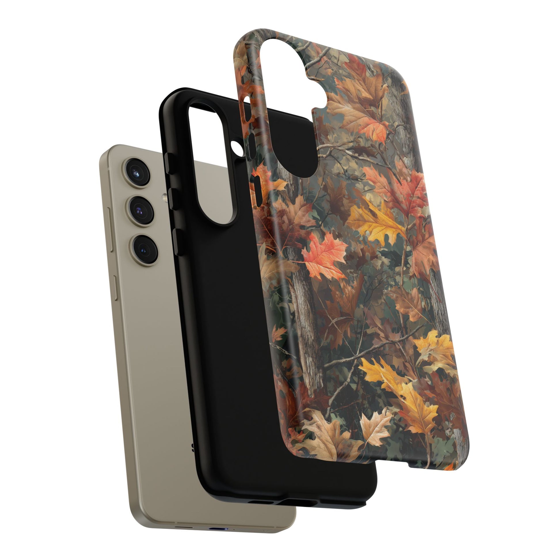 Autumn Forest Camouflage Orange Brown Leaves