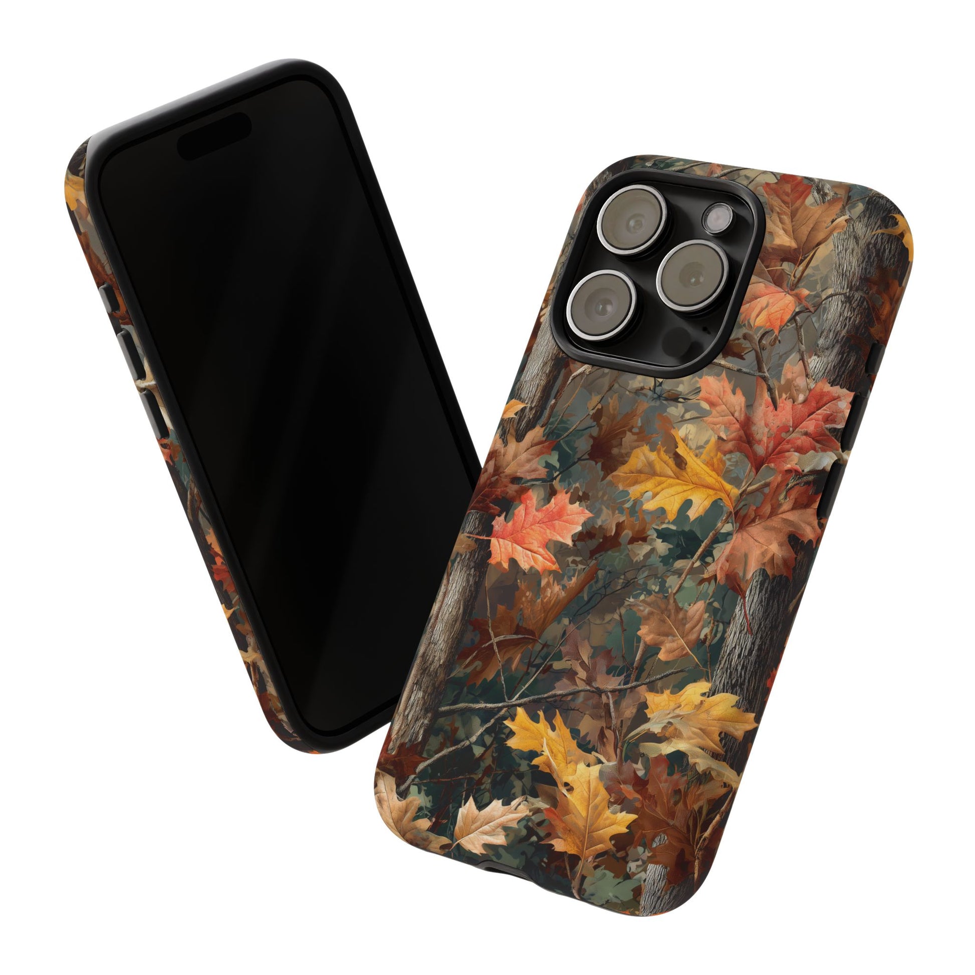 Autumn Forest Camouflage Orange Brown Leaves