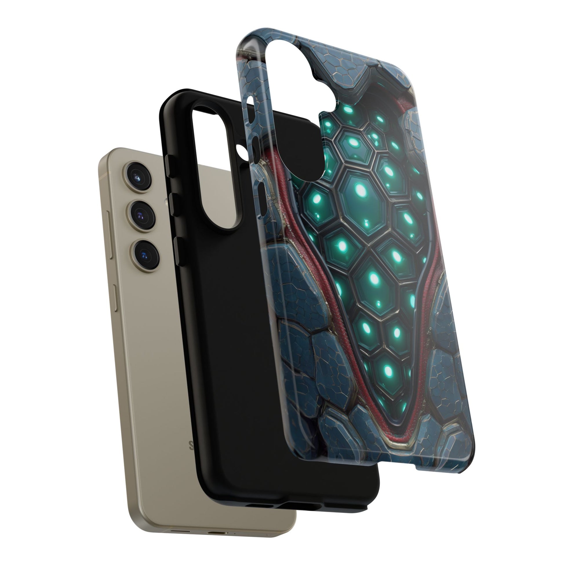 Alien Tech Hex Teal Gray Armor