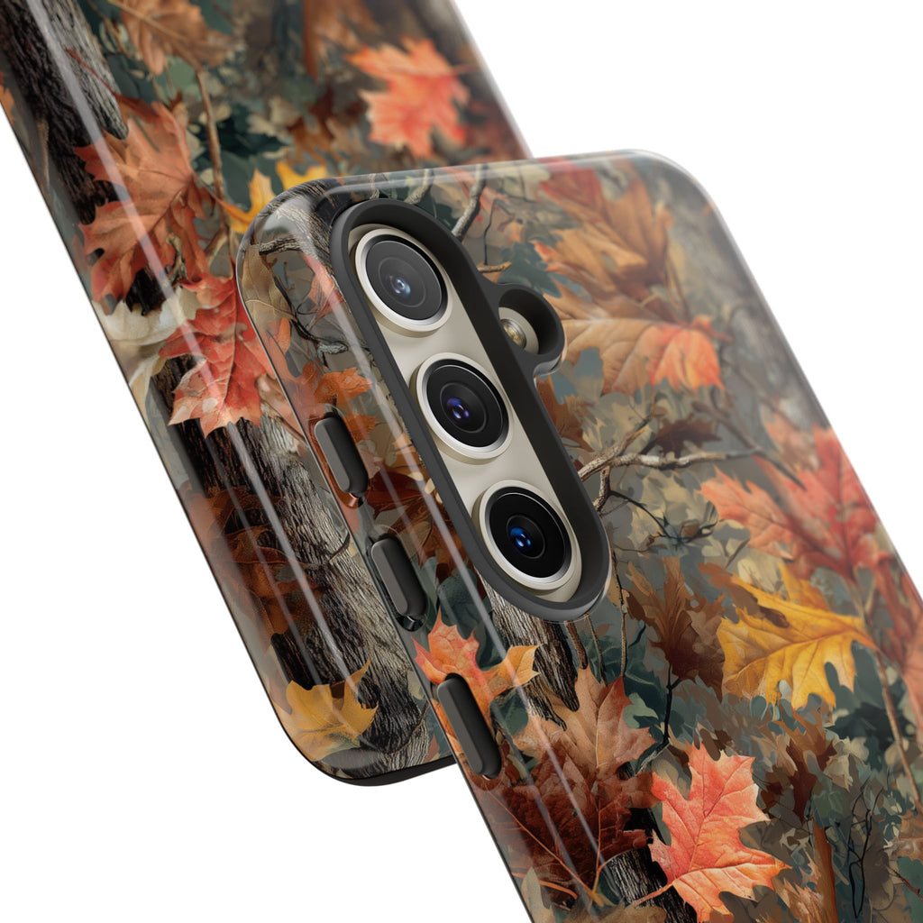 Autumn Forest Camouflage Orange Brown Leaves