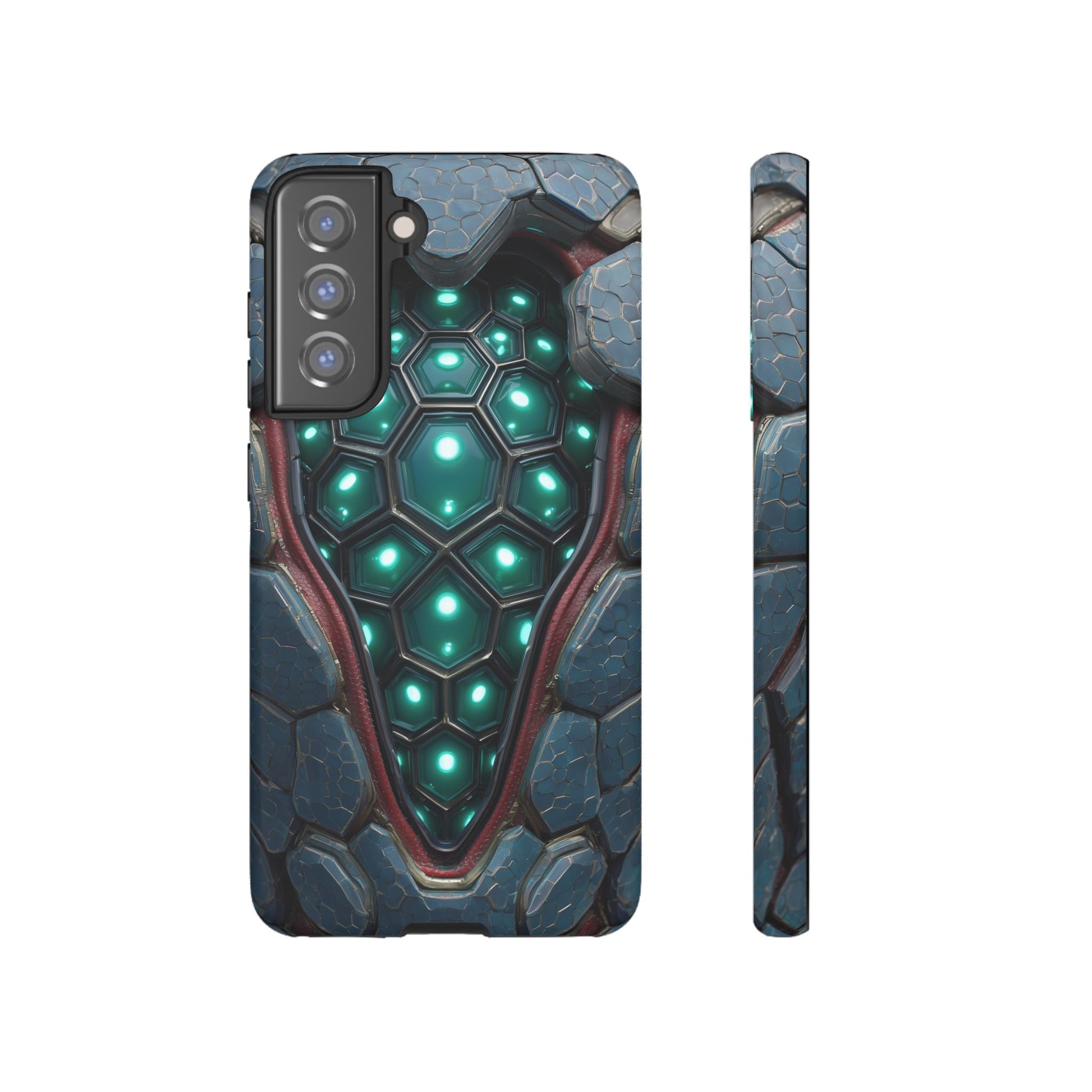 Alien Tech Hex Teal Gray Armor