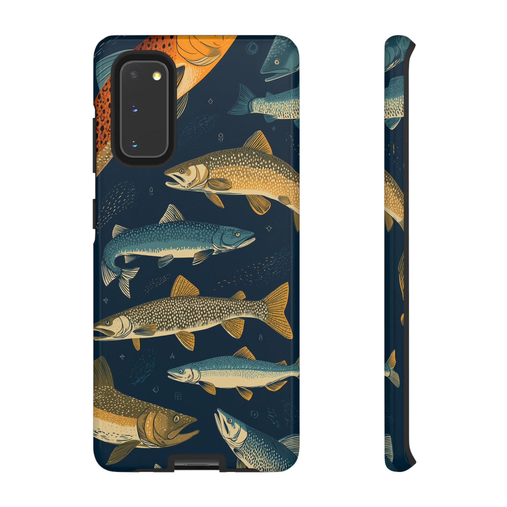 Abstract Fish Salmon Fishing Pattern