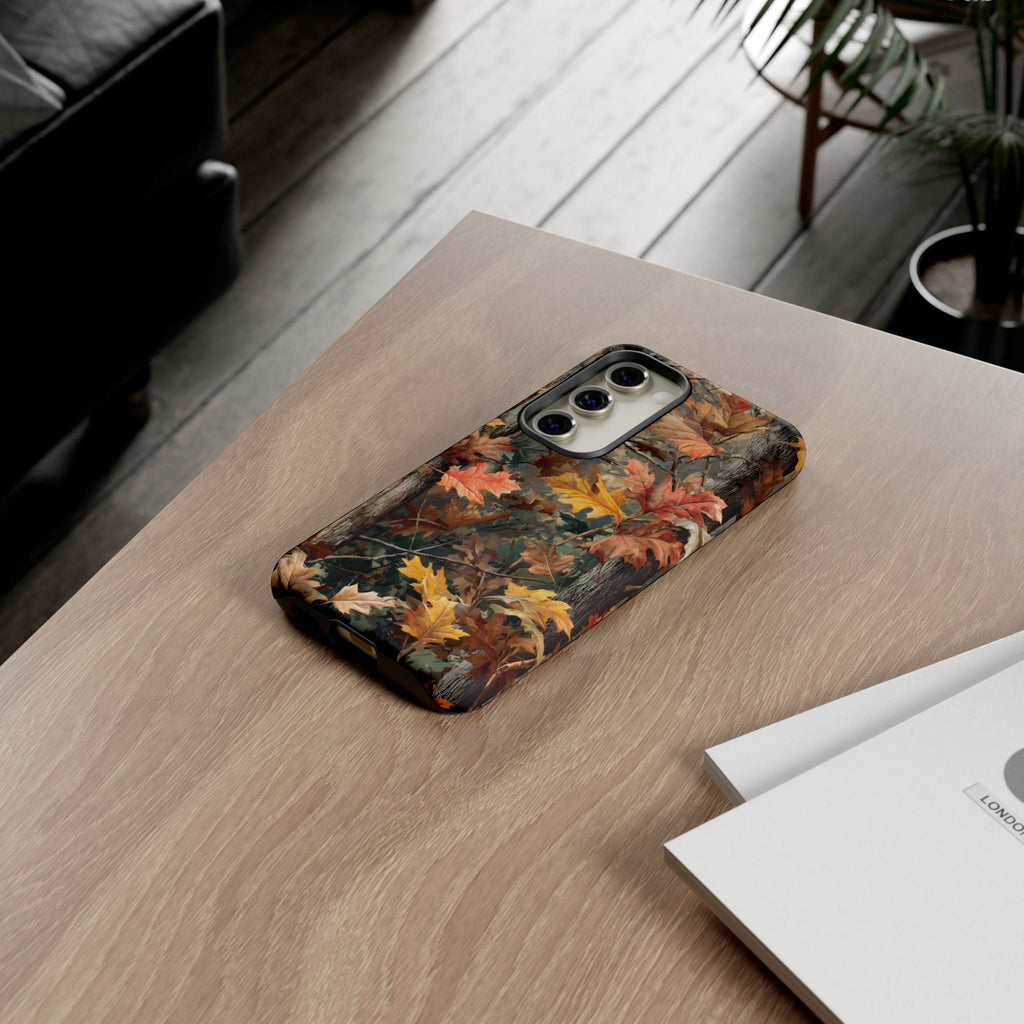 Autumn Forest Camouflage Orange Brown Leaves