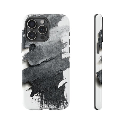 Charcoal Brush Strokes Gray Cascade