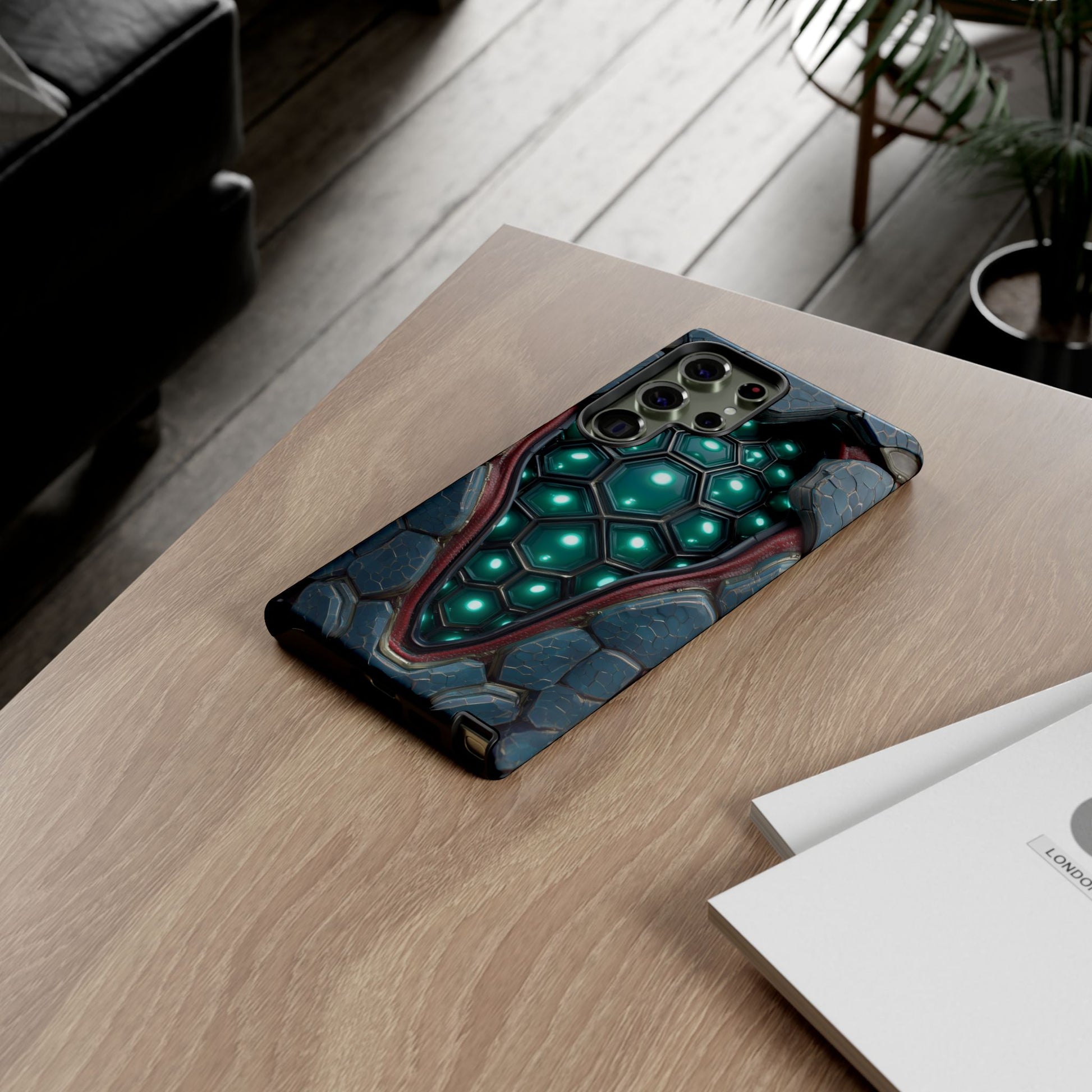 Alien Tech Hex Teal Gray Armor