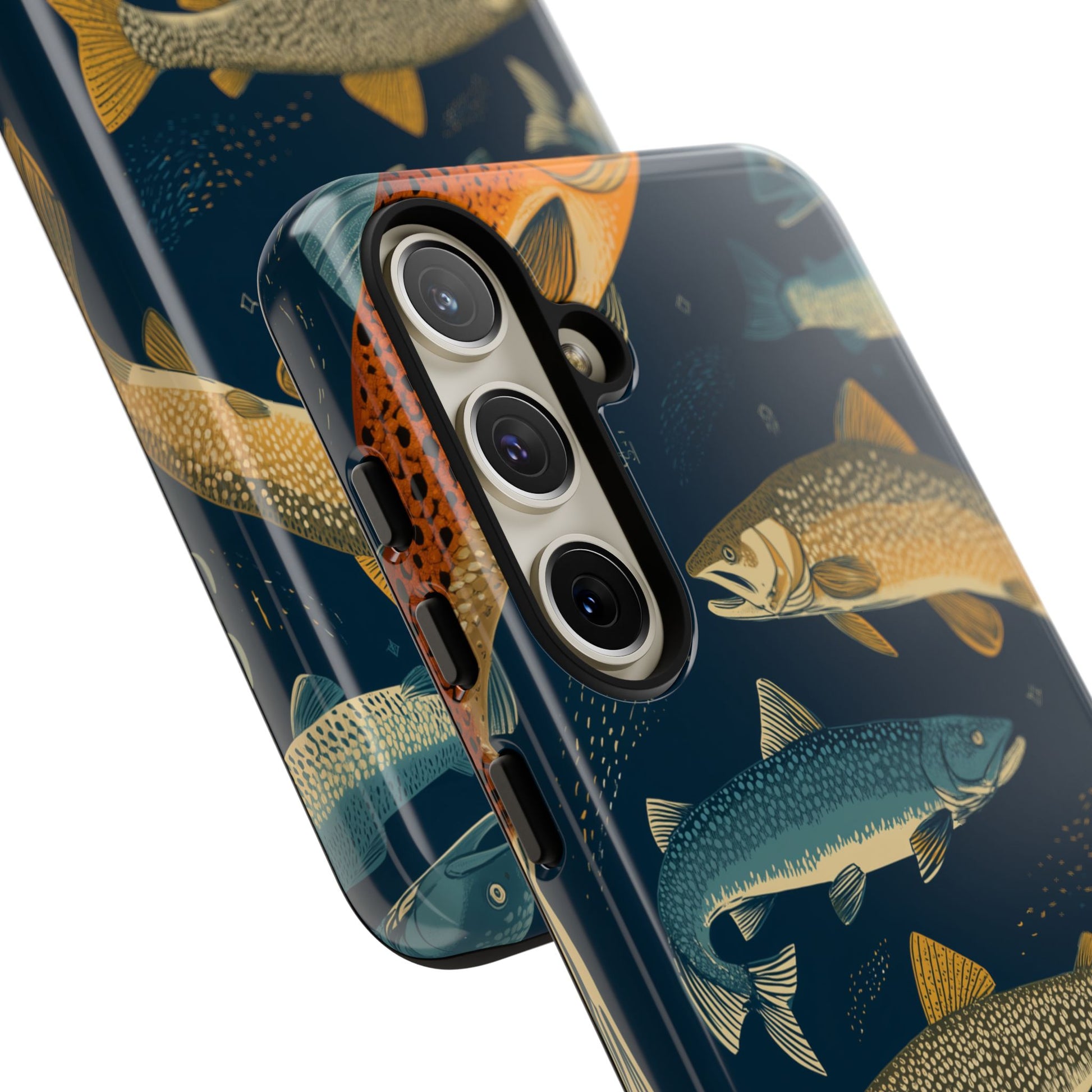 Abstract Fish Salmon Fishing Pattern