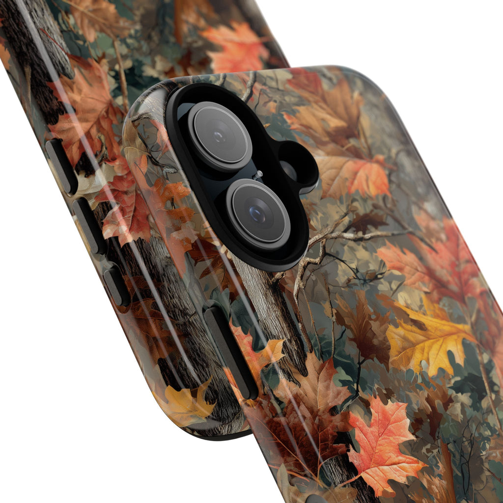 Autumn Forest Camouflage Orange Brown Leaves