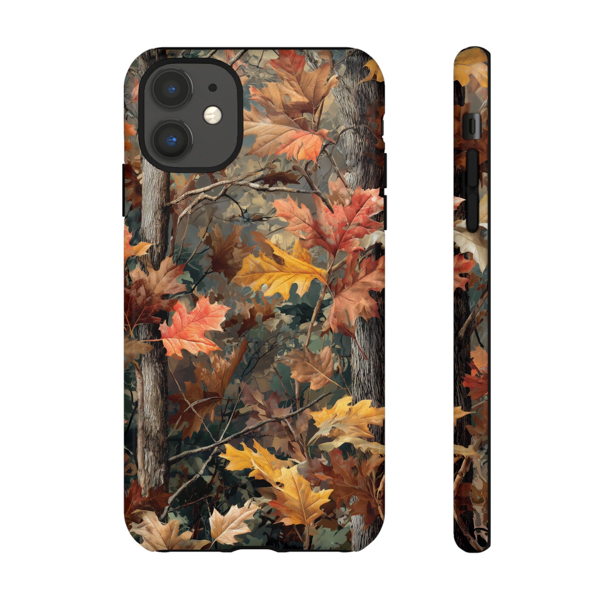 Autumn Forest Camouflage Orange Brown Leaves
